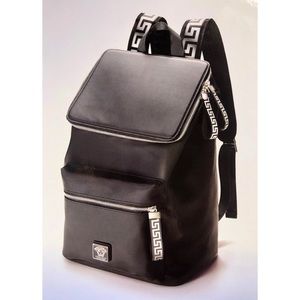 Black Versace backpack with silver details. Brand new, never been used.